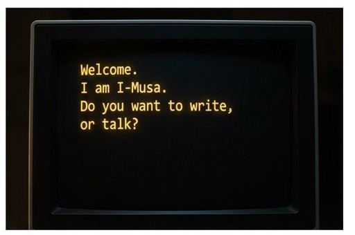 Schermo terminale con il messaggio di I-Musa